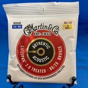 Martin MA150T Acoustic Lifespan 2.0 Treated 80/20 Bronze Strings 13/56 Medium